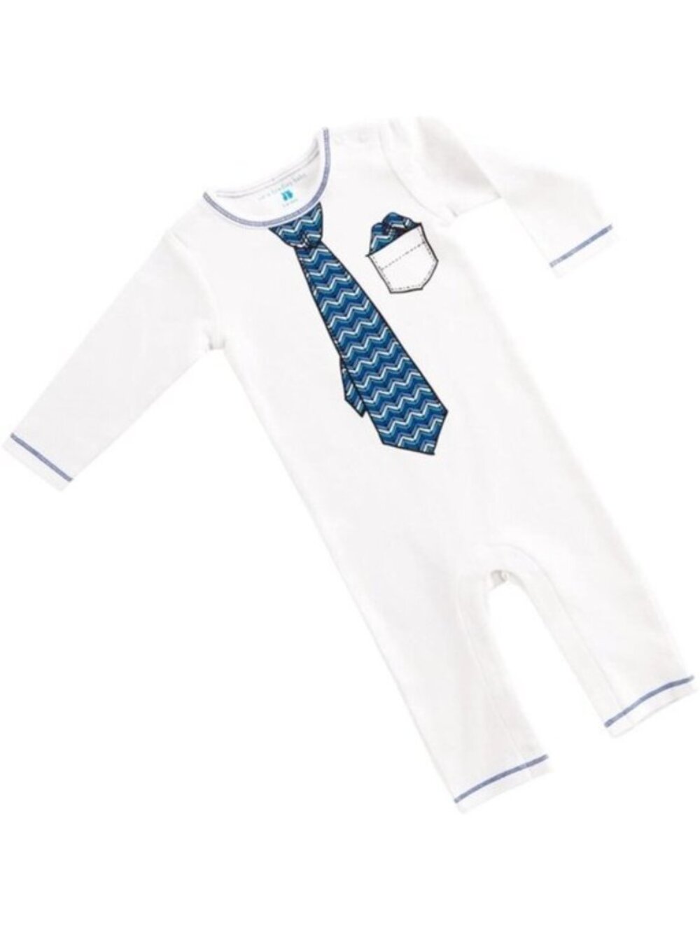 Vera Bradley | White and Blue Coveralls in Bayou Waves | Size 0-3 Months